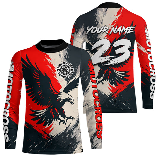 Red Eagle Custom Motocross Racing Jersey Kid Women Men Dirt Bike Shirts Riding Shirt XM421