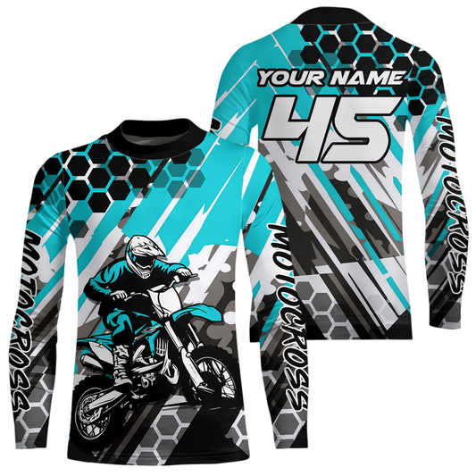 Mint Motocross Racing Jersey Kid Women Men Custom Dirt Bike Shirts Riding Shirt XM423