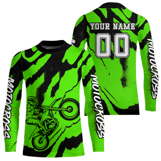 Green Motocross Jersey for Kid Women Men Custom Dirt Bike Shirts Moto Racing Shirt XM428
