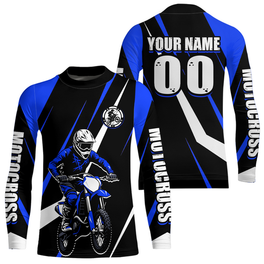 Blue Custom Motocross Racing Jersey Men Women Kid Dirt Bike Motorcycle Riding Shirt XM454