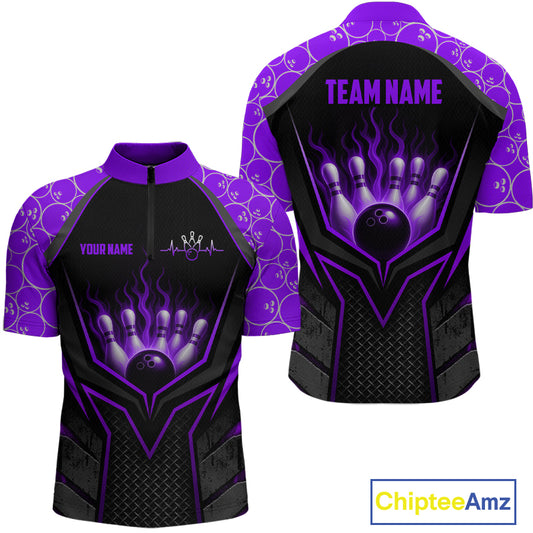 Purple and black sports jersey with hand design and customizable text on a white background