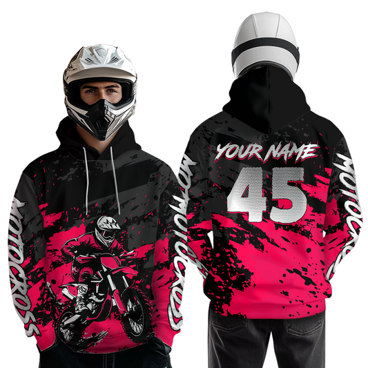 Custom Pink Youth Motocross Hoodie Jersey Kid Men Women Dirt Bike Motorcycle Hoodie HOT35