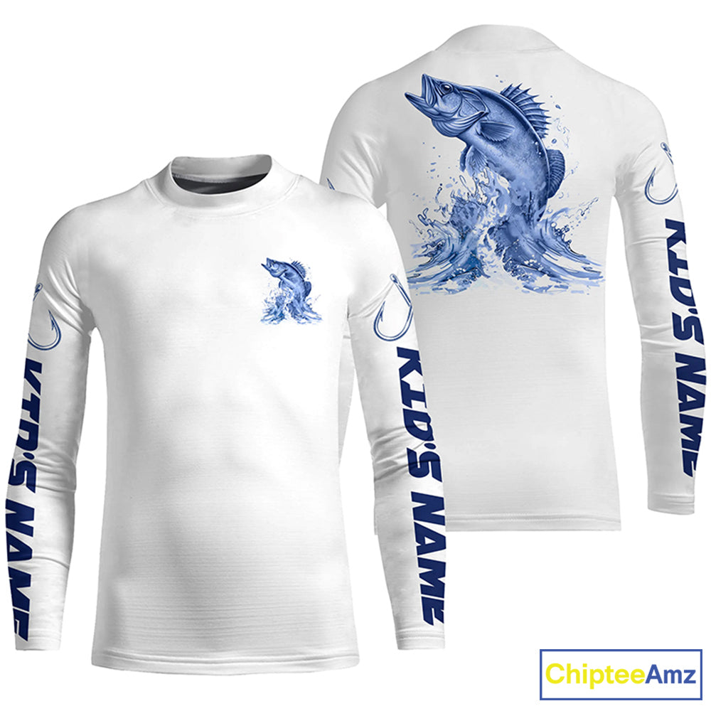 Personalized Walleye Long Sleeve Performance Fishing Shirts, Walleye Fishing Jersey IPHW6408