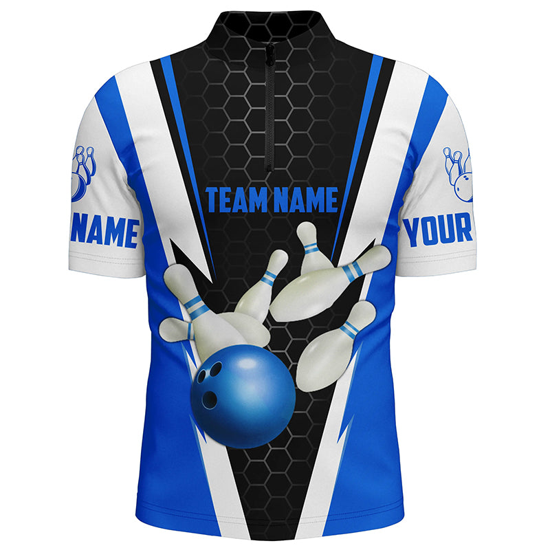 Bowling Shirts For Men Custom Name And Team Name Strike Bowling Ball And Pins, Team Bowling Shirts IPHW4594