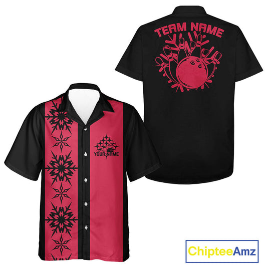 Custom Retro 50S Christmas Bowling Button Up Shirts, Vintage Xmas Bowling Shirt IPHW10106