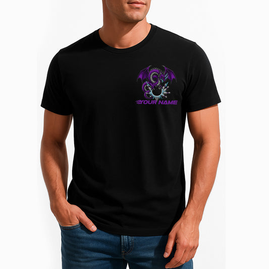 Personalized Bowling T-Shirts For Men, Purple Dragon Storm Style Team Apparel IPHW9076