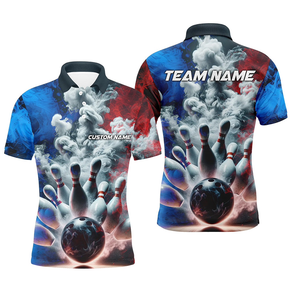 Custom Smoke Unisex Bowling Shirts For Bowling Team, Strike Bowling Jerseys For Men And Women IPHW5982
