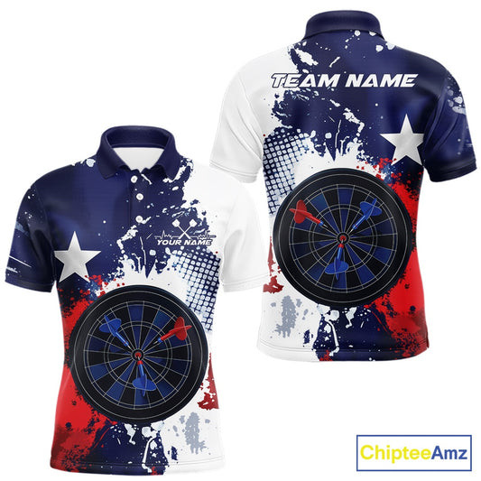 Custom Grunge Texas Flag Dart Multi Styles Shirts For Dart Players, Texas Dartboard Darts Jerseys IPHW10395