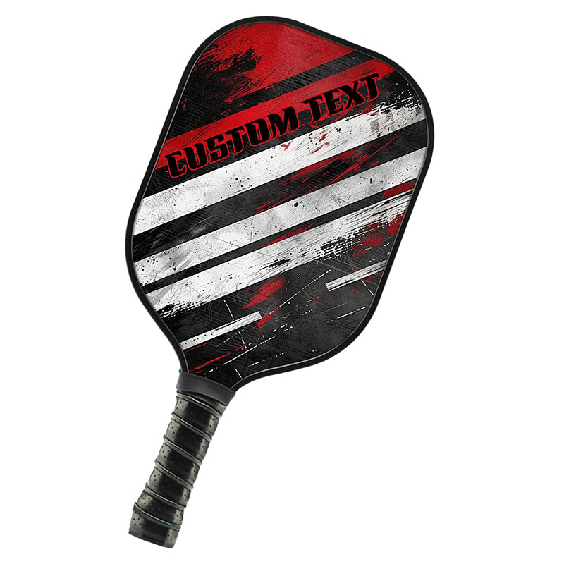 Black And Red Custom Pickleball Paddle For Pickleball Team Members, Personalized Pickleball Racket Gifts IPHW7228