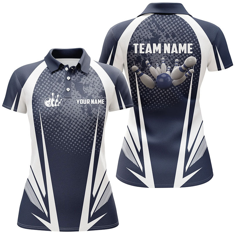 Custom bowling shirt for women – personalized team jersey front view