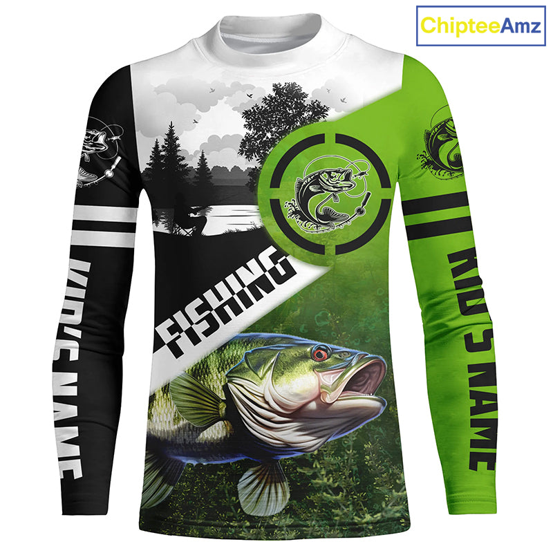 Largemouth Bass fishing Customize All Over Printed Shirts For Men And Women Personalized Fishing Gift NQS241