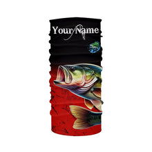 Load image into Gallery viewer, Largemouth Bass Fishing Custom red black long sleeve performance Fishing Shirt, Bass fishing jerseys NQS5071