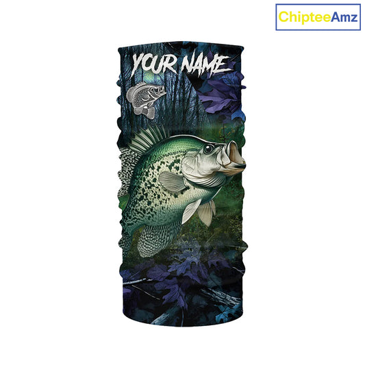 Crappie Fishing blue camo fishing team crappie Custom name Long Sleeve UV protection fishing shirts NQSD93