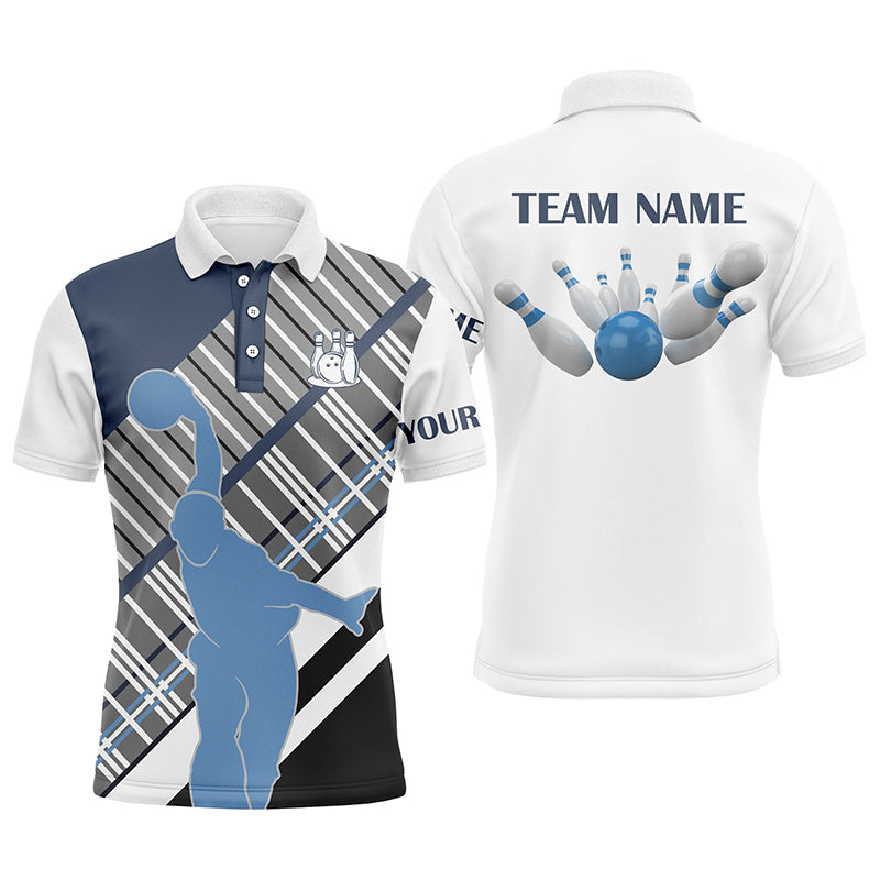 Custom bowling shirt for men – personalized team jersey front view