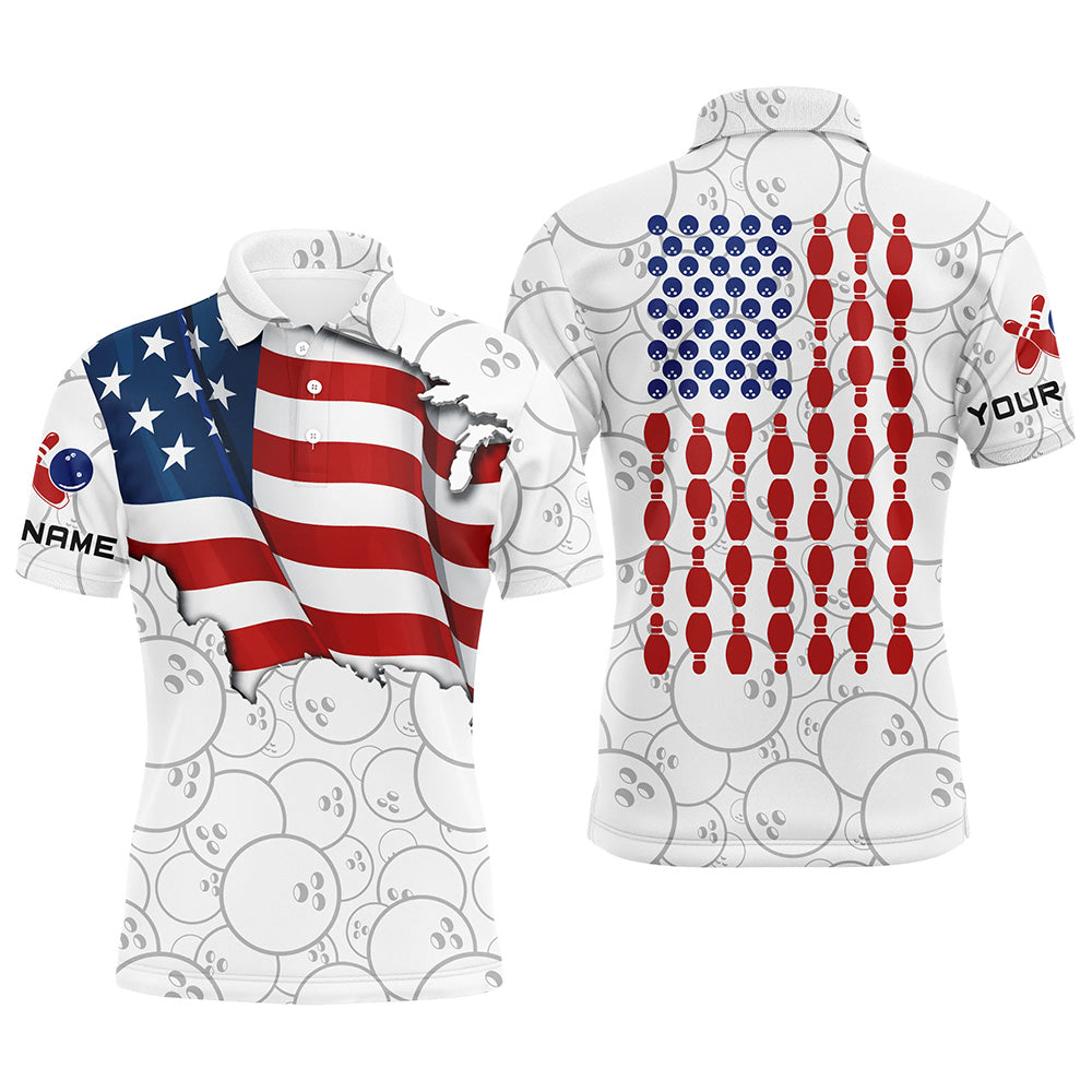 Custom bowling shirt for men – personalized team jersey front view