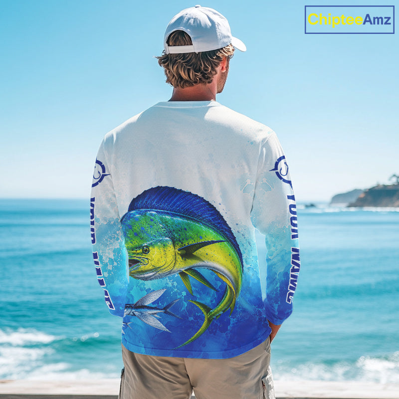 Mahi Mahi Fishing Long Sleeve Gift For Men Deep Sea Saltwater Angler Ocean Adventure