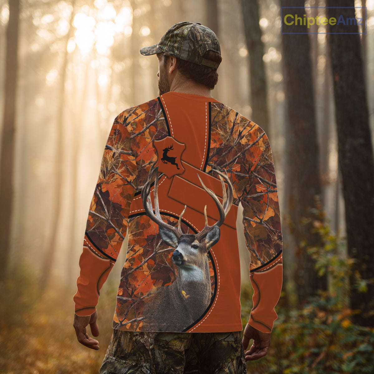 Whitetail Deer Hunting Shirt Orange Camo 3D All Over Print Personalized Gift for Hunters NHT38
