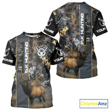 Load image into Gallery viewer, Best Elk Hunting Camouflage Shirts for Elk Hunters, Personalized Hunting Shirts, Hunting Gifts NHT100