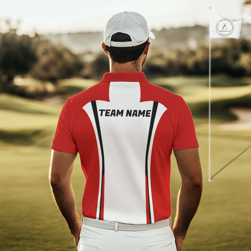 Personalized Canada Flag Mens Golf Shirts Golf Polo Shirts For Men Patriotic Golf Tops NHT734