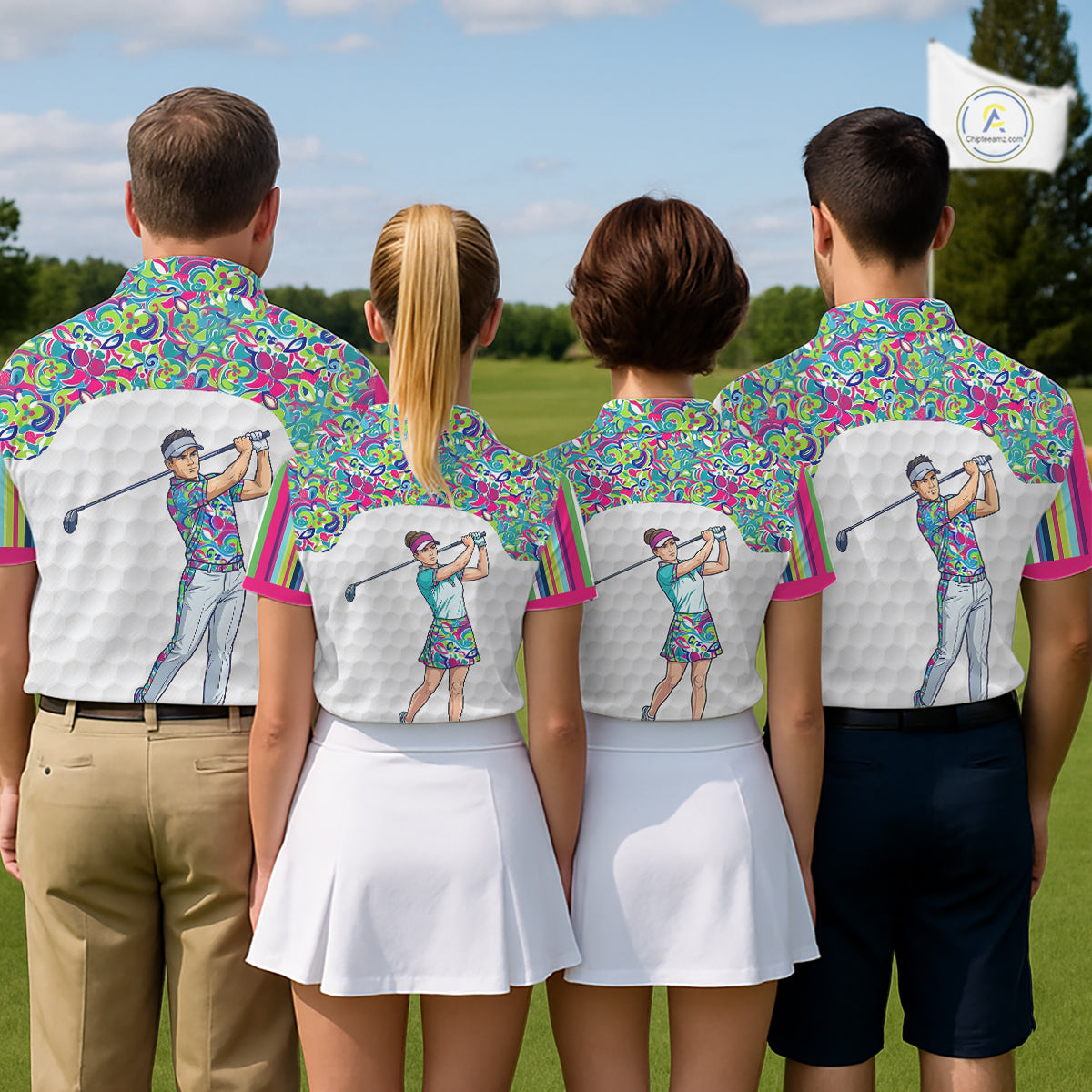 Personalized Golf Polo Shirt Custom Name Golf Shirt Funny Golfer Gift Men Golf Jersey Colorful Golf Outfit NHT686