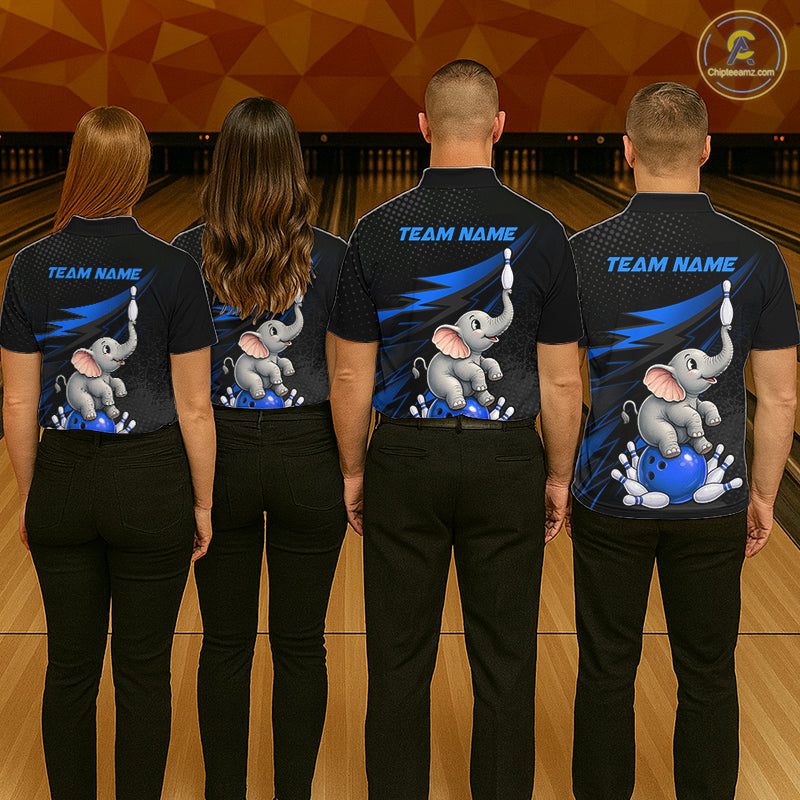 Custom Bowling League Shirt, Team Bowling Jersey With Custom Name For Men|Blue NHT1243