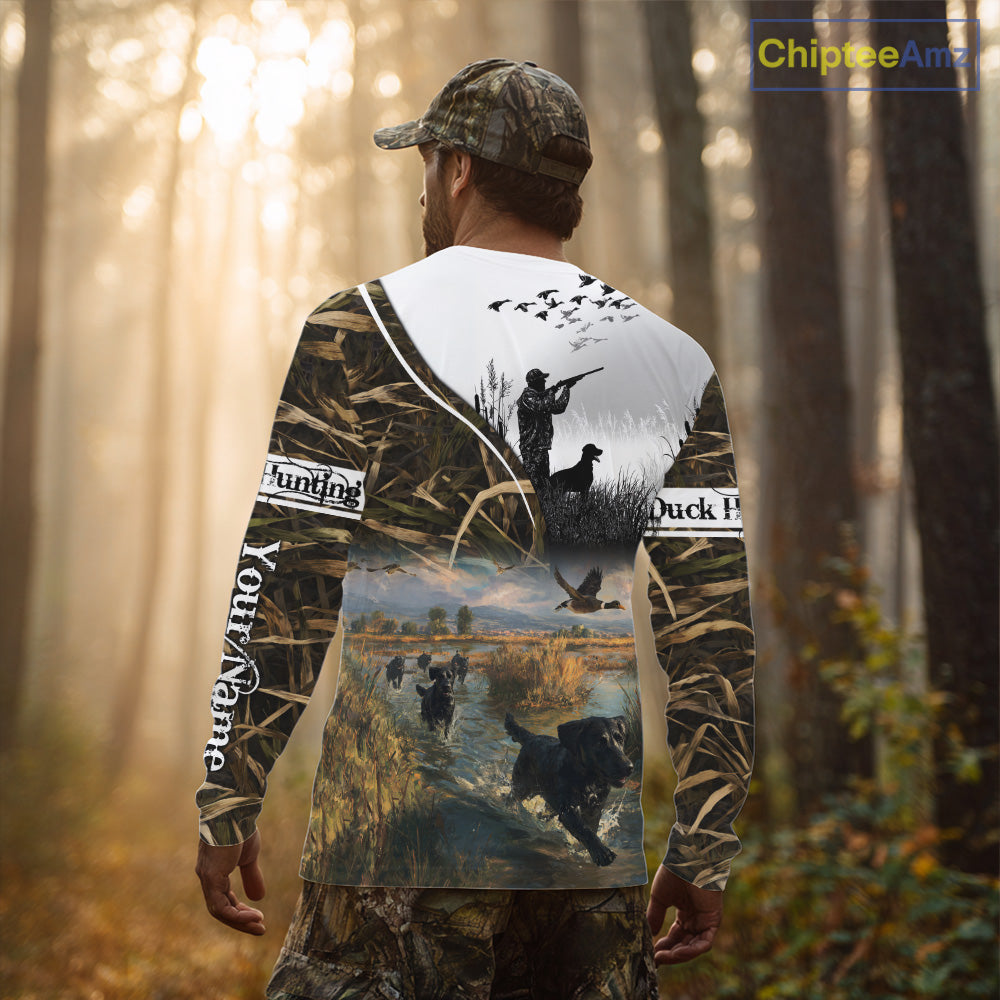 Custom Mallard Duck Hunting Camouflage 3D All Over Printing Shirts, Personalized Hunting Gifts NBT122