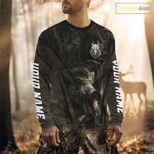 Load image into Gallery viewer, Boar Hunting Custom Name Brown Camouflage Hunting Clothes, Boar Hunting Outfit, Hunting Gifts NBT169