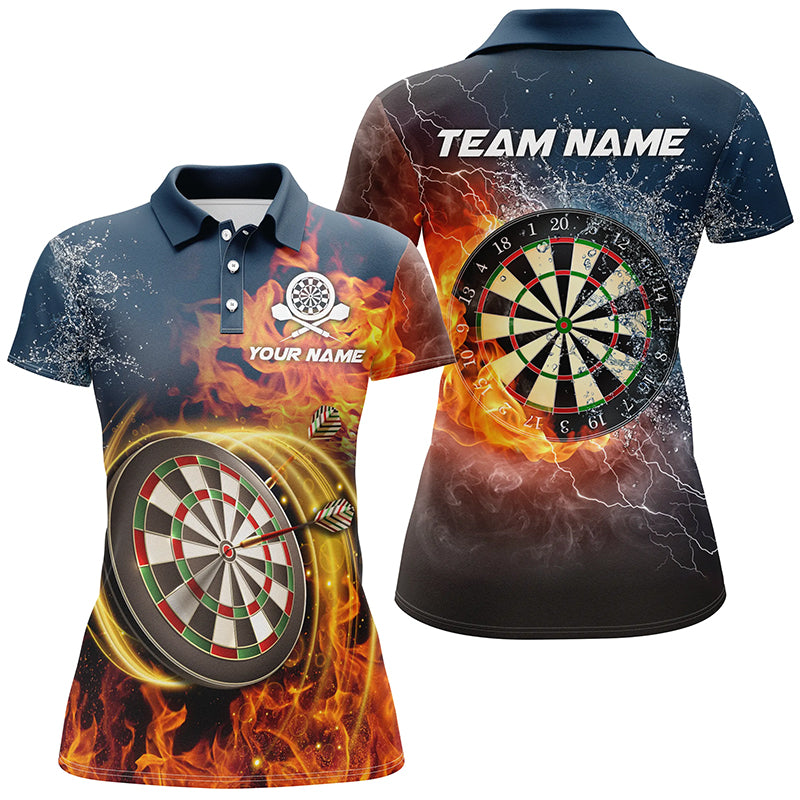 Water & Fire Darts Jersey With Name Personalized Lightning Thunder Darts Shirts For Women LDT0303