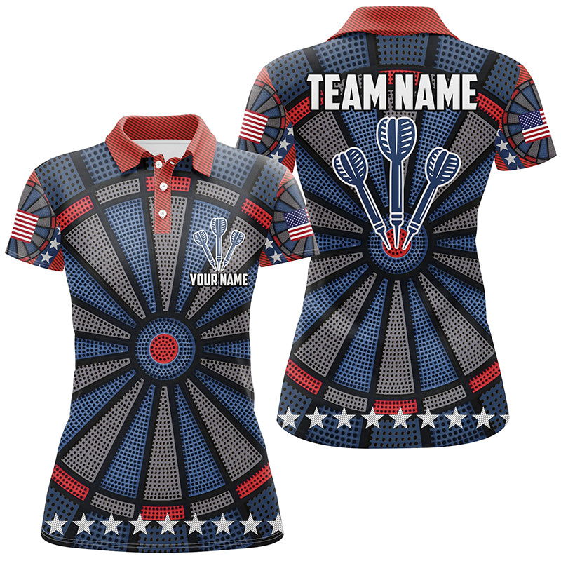Personalized Dart Board All Over Print Darts Polo Shirt Custom Dart Jerseys For Women LDT1046