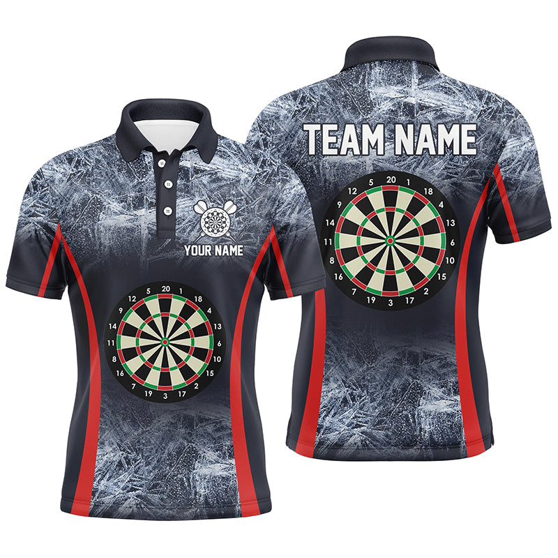 Icy Navy Blue Mens Darts Polo Shirt Customized Darts Shirt For Men Darts Team Jersey LDT1358