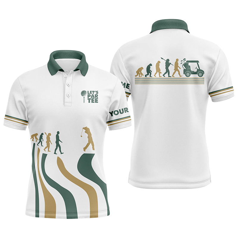 Evolution Of The Golf White Polo Shirt Lets Par Tee Custom Golf Shirts For Men Golf Gifts LDT0425