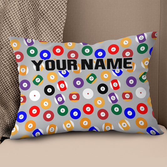Personalized Billiard Balls Pillow Custom Throw Pillow Top Billiard Gift VHM0885