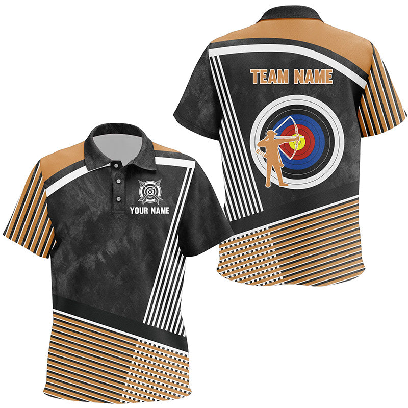 Personalized Archery 3d Polo Shirts For Kid Custom Team Name Archery Jerseys Outfits, Archery Gifts TDM0568