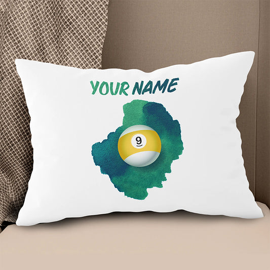 Custom Painted 9 Ball Pool Billiard Throw Pillow Best Adjustable Pillows TDM0771