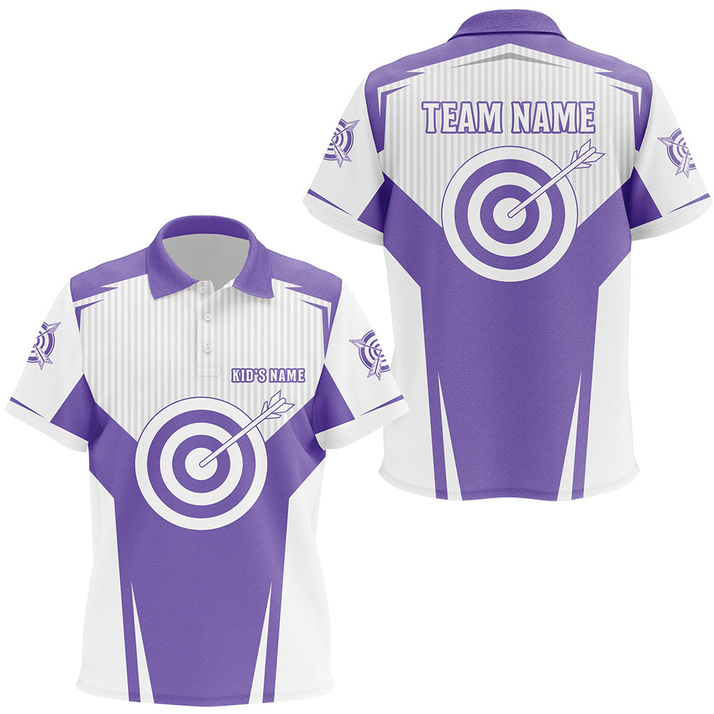 Purple Archery Jerseys Polo Shirts For Kid Custom Team Name Archery Uniform Jerseys Shirts TDM0705