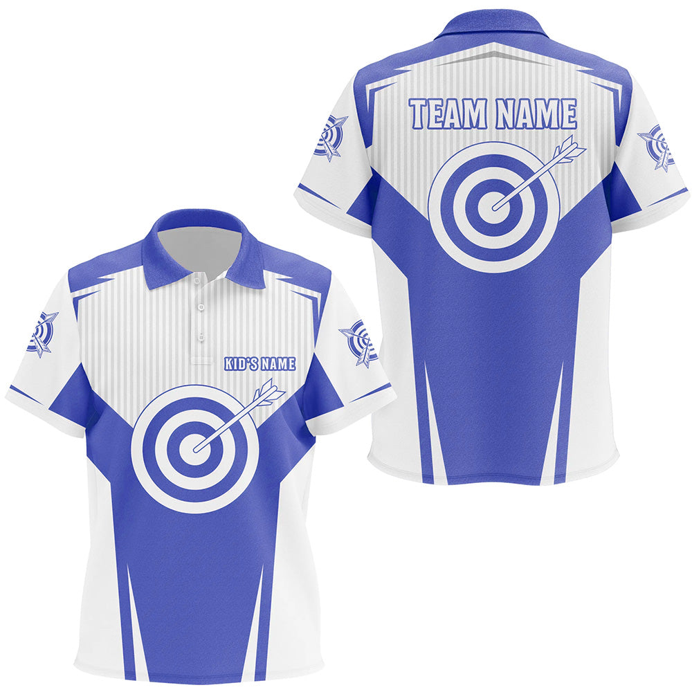 Blue Archery Jerseys Polo Shirts For Kid Custom Team Name Archery Uniform Jerseys Shirts TDM0707