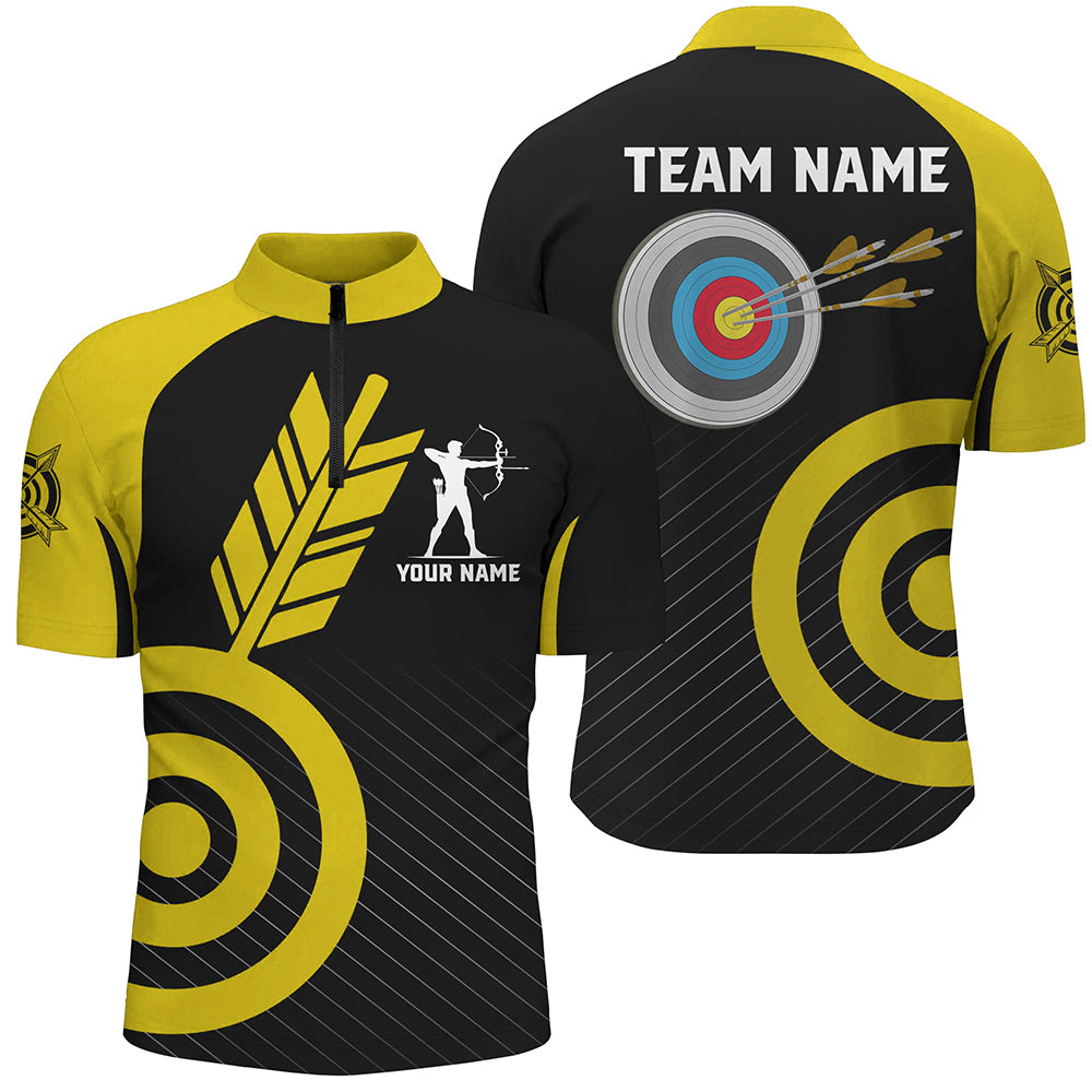 Personalized Yellow Archery Jerseys For Men Custom Archery Shirts Team League Archery Uniform TDM1950