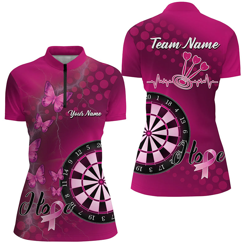 Pink Darts Board Breast Cancer Awareness Custom Darts Shirts For Women, Pink Darts Team Jerseys TDM1690