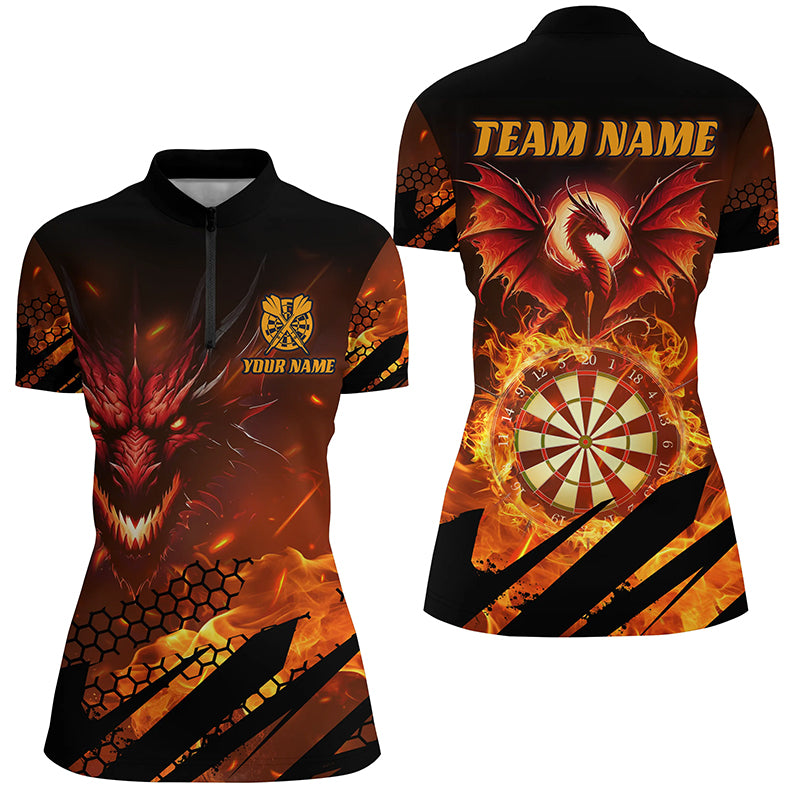 Personalized Dragon Dartboard Fire Flame Women Darts Shirts Custom 3D Darts League Team Jerseys TDM1700
