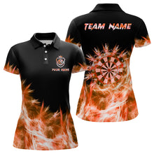 Load image into Gallery viewer, Icy Orange Light Womens Darts Polo & Quarter Zip Shirts Custom Dart Shirts For Team Darts Jerseys TDM2978