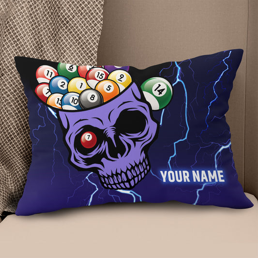 Customized 3D Skull Thunder Billiard Pillow Purple Version, Best Pillows TDM0758