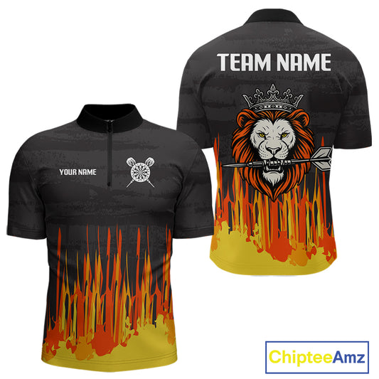 Multi-Color Crown Lion Dart Arrow Custom Dart Shirt For Men, Dart Team Jerseys NYN0109