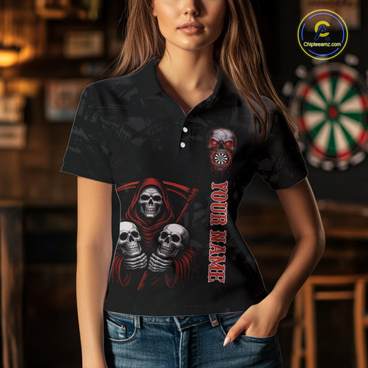 Custom Colorful Bulldog Funny Dart Quarter-Zip Team Shirts For Women Bulldog Dart League Jerseys NYN2181
