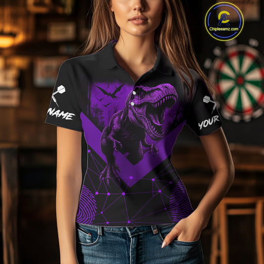 It's In My DNA Custom Purple Grunge Dart Polo Shirt For Women US Flag Dart Jerseys NYN1367