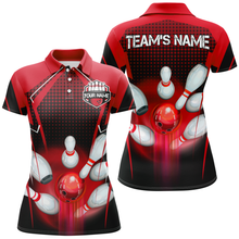 Load image into Gallery viewer, Personalized Bowling Shirts for Women Polo 3D Bowling Team League Bowling Gifts QZT423