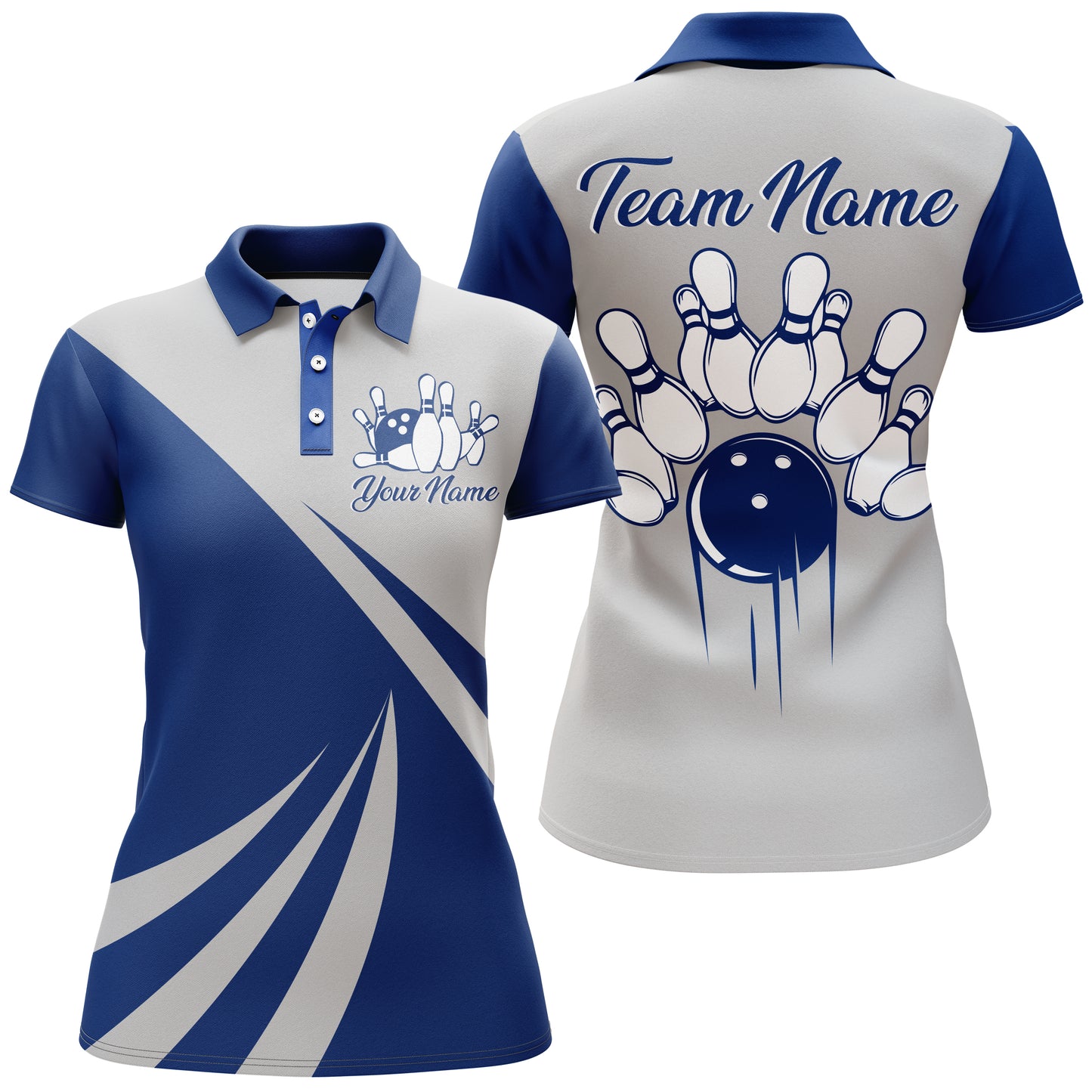 Personalized Bowling Jersey with Name and Team Name Custom Bowling Team Jersey Bowling Polo Shirt for Women QZT12
