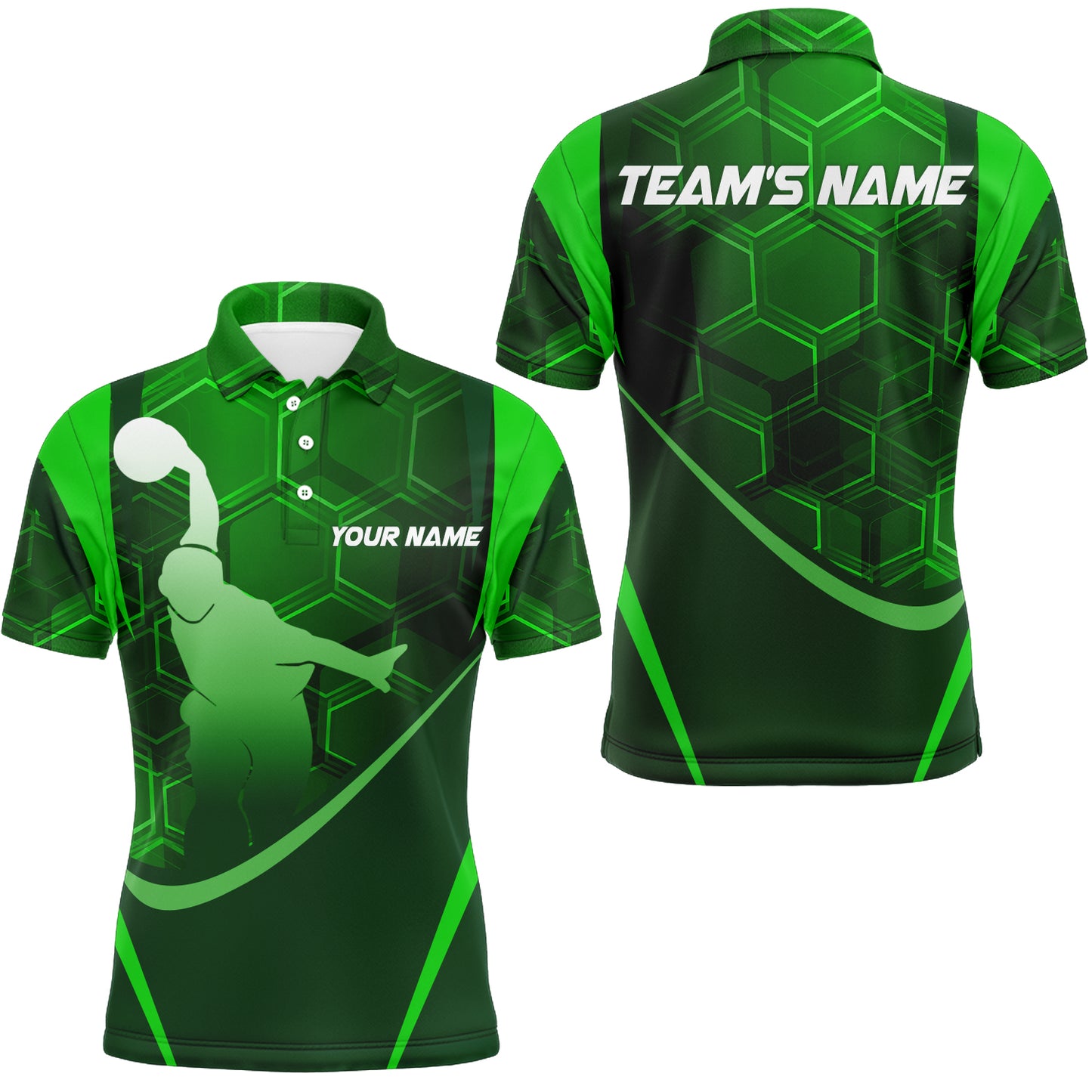 Custom Bowling Shirt for Men Bowling Jersey Bowling Team League Polo Shirt QZT28