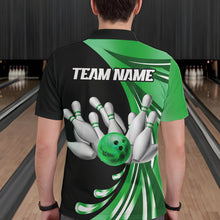 Load image into Gallery viewer, Personalized Green Bowling Team Jersey For Men & Women Custom Bowling Polo Shirt BDT457