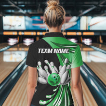 Load image into Gallery viewer, Personalized Green Bowling Team Jersey For Men & Women Custom Bowling Polo Shirt BDT457