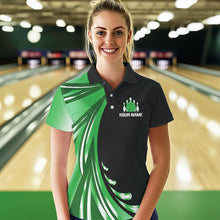 Load image into Gallery viewer, Personalized Green Bowling Team Jersey For Men & Women Custom Bowling Polo Shirt BDT457